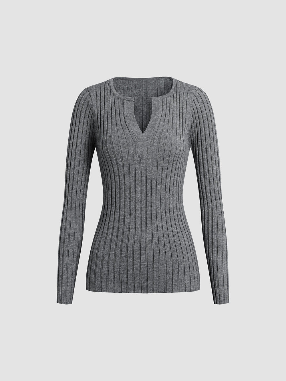 Solid Textured V-neck Knit Top  Liora Lane Boutique Knit Tops