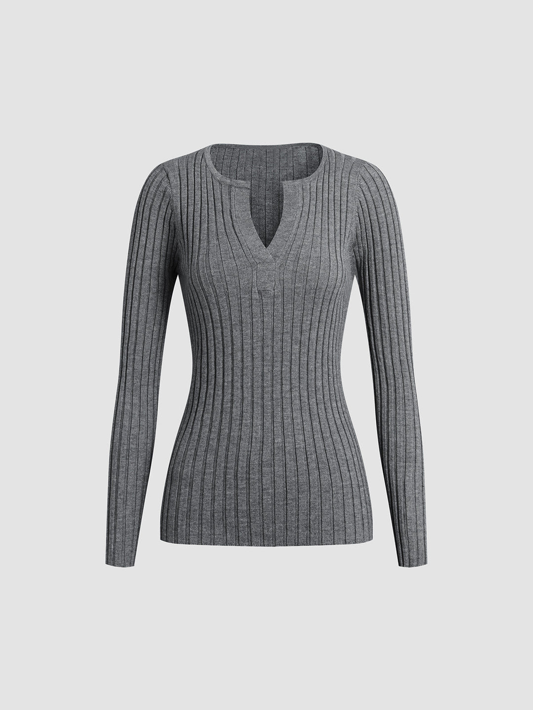 Solid Textured V-neck Knit Top  Liora Lane Boutique Knit Tops