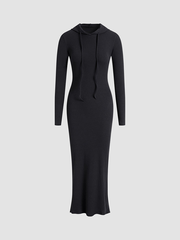 Drop Shoulder Drawstring Hooded Dress  Liora Lane Boutique Dresses