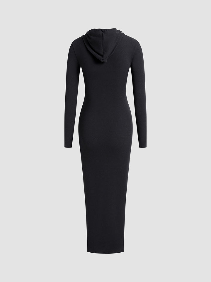 Drop Shoulder Drawstring Hooded Dress  Liora Lane Boutique Dresses