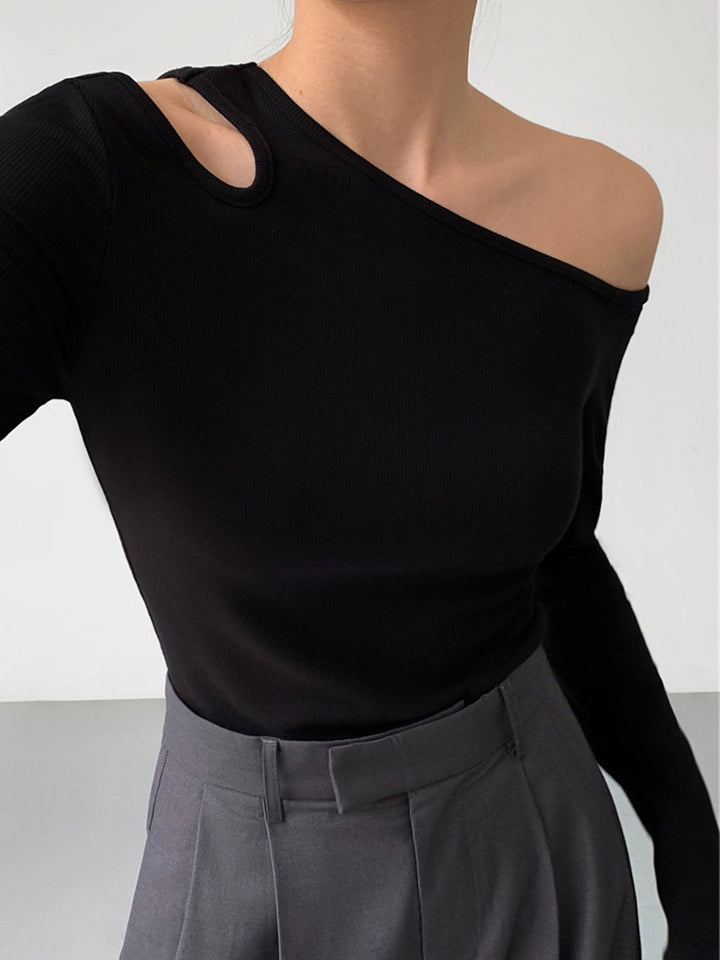 Slinky Cutout Knit Top  Liora Lane Boutique Knit Tops