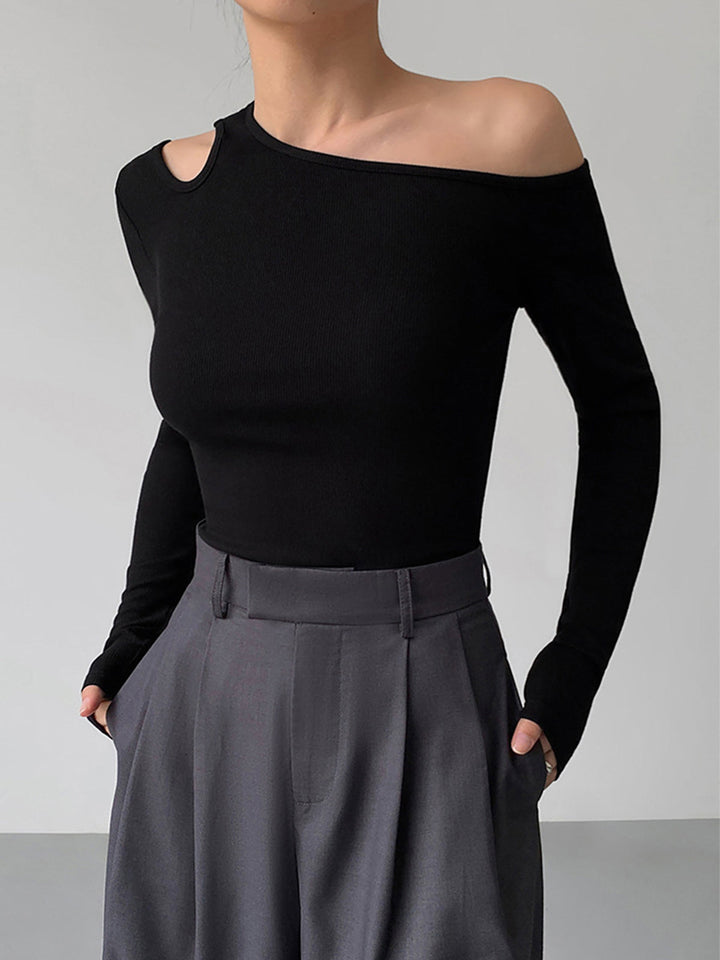 Slinky Cutout Knit Top  Liora Lane Boutique Knit Tops