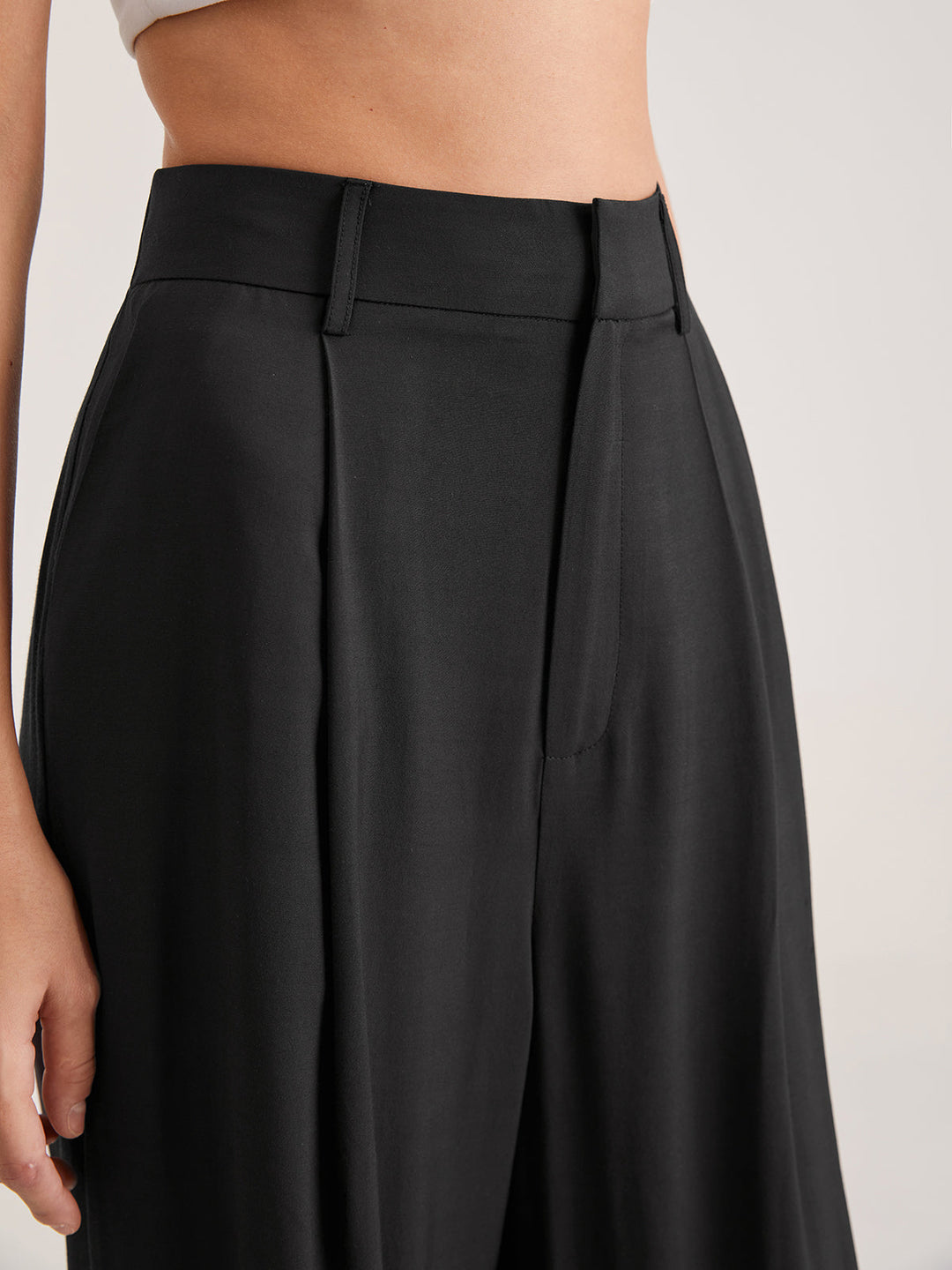 Oversized High Waisted Pleat Front Trousers  Liora Lane Boutique Pants