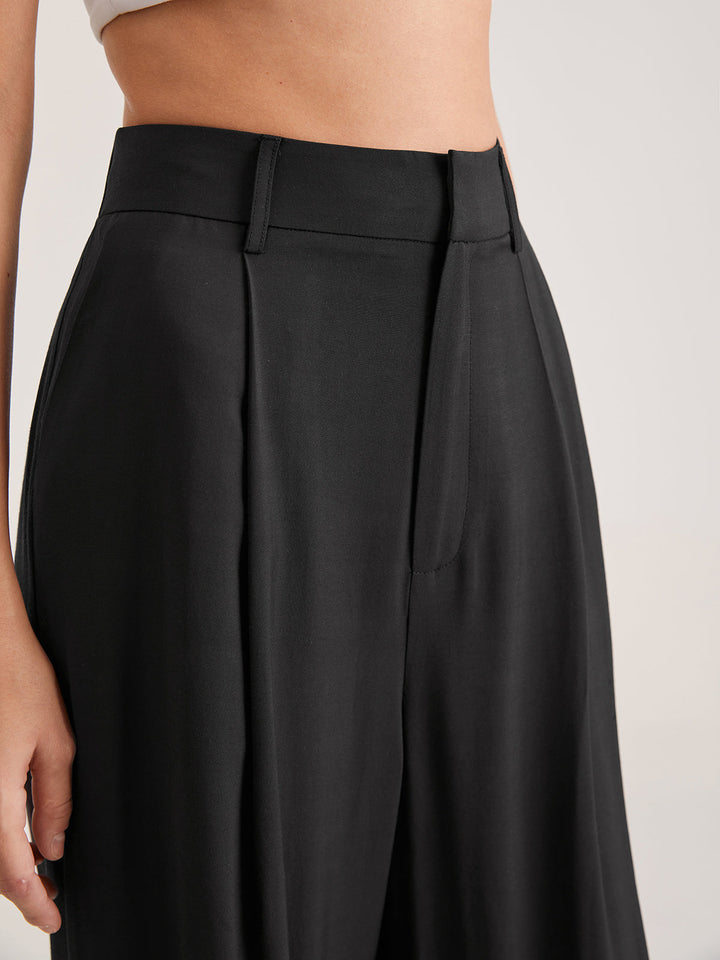 Oversized High Waisted Pleat Front Trousers  Liora Lane Boutique Pants