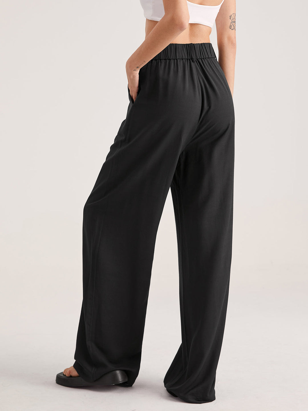 Oversized High Waisted Pleat Front Trousers  Liora Lane Boutique Pants