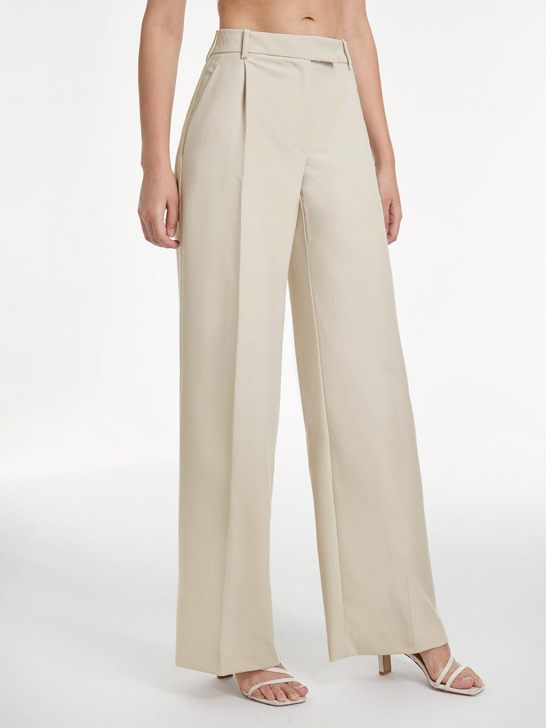 High Waisted Relaxed Fit Wide Leg Dress Pants  Liora Lane Boutique Pants