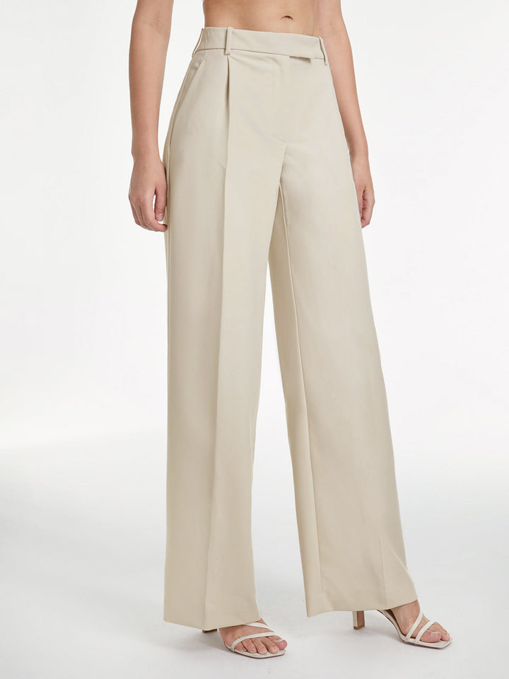 High Waisted Relaxed Fit Wide Leg Dress Pants  Liora Lane Boutique Pants