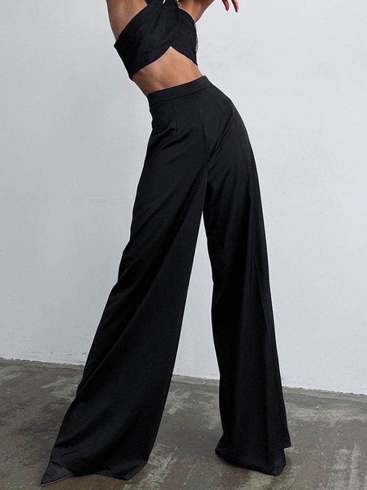 Oversized Satin Wide Leg Dress Pants  Liora Lane Boutique Pants