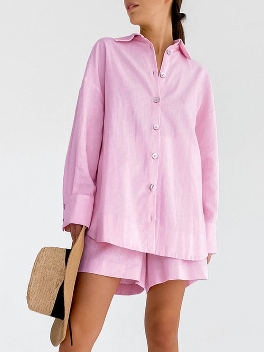 Cotton Beach Two Piece Shorts Set  Liora Lane Boutique Short Sets