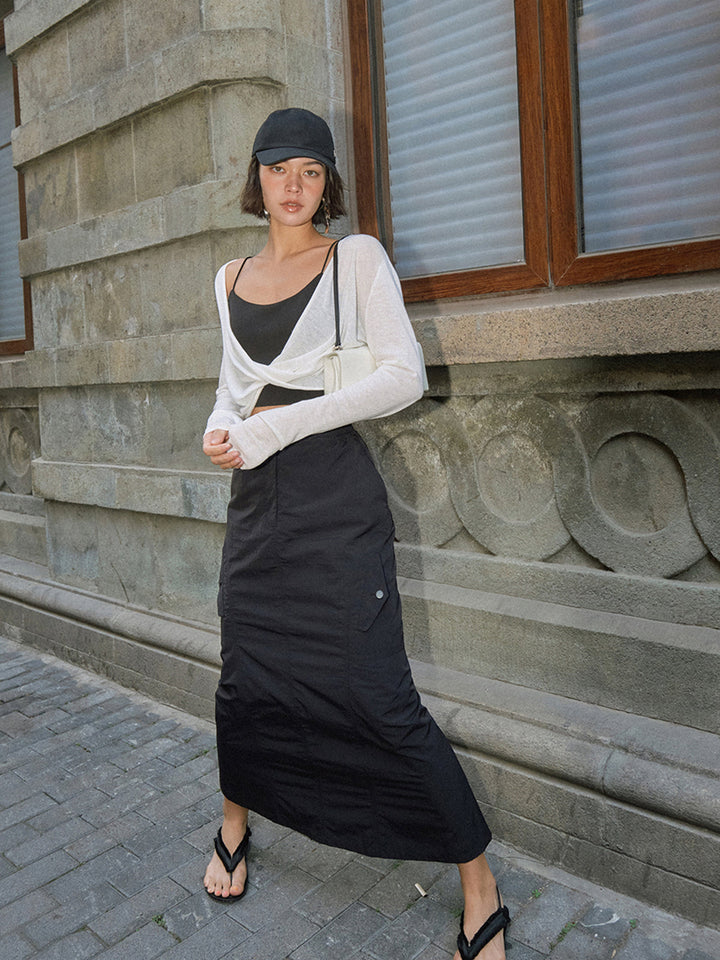 Twist Cover Up Crop Knit Top  Liora Lane Boutique Knit Tops