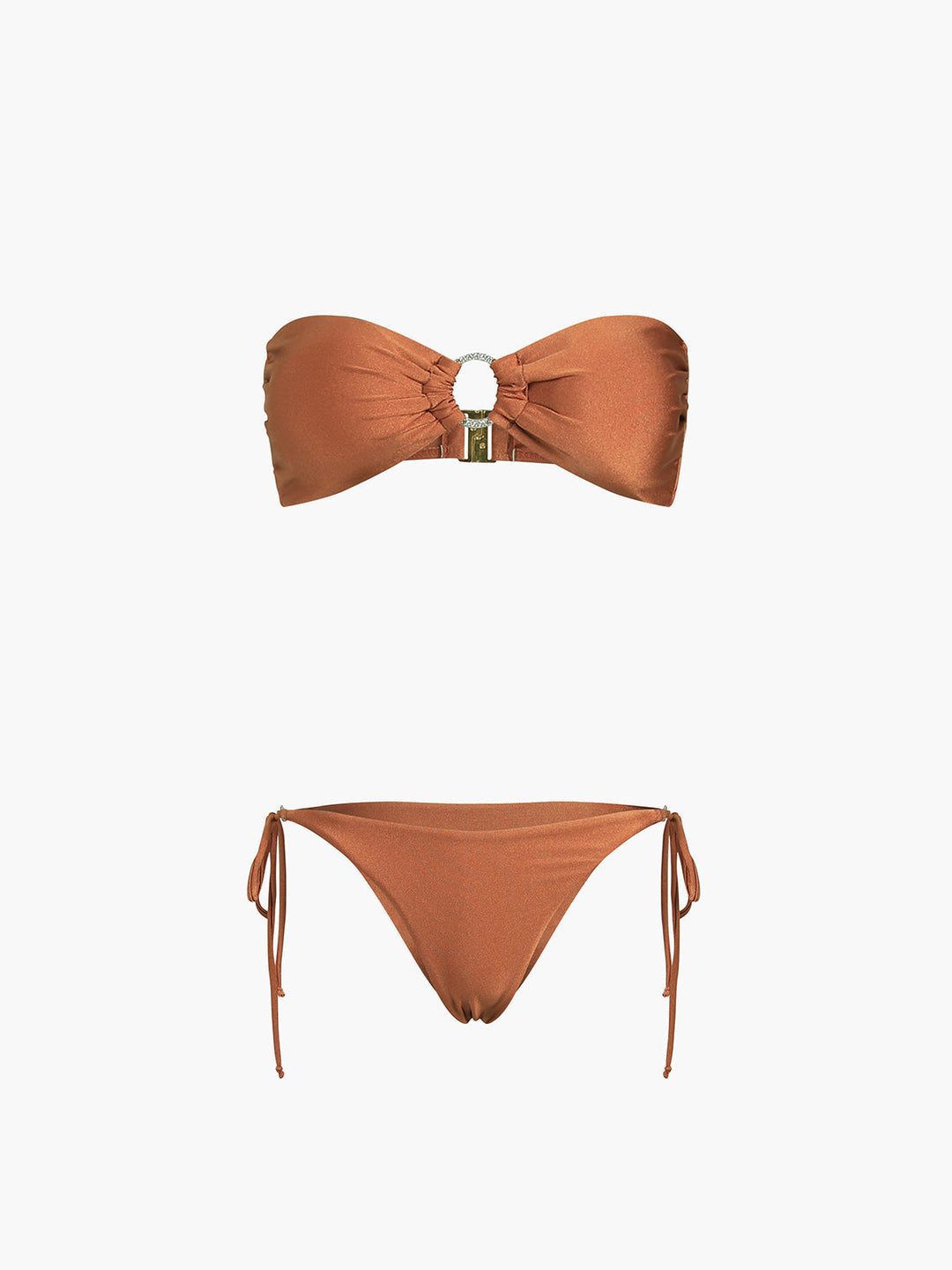 Cocoa Beans Two Piece Bikini Bathing Suit  Liora Lane Boutique Bikini Sets OrangeRed / L 95.99