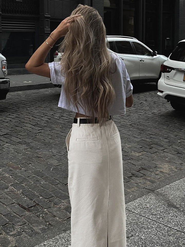 Parisian Slit Maxi Skirt  Liora Lane Boutique Skirts