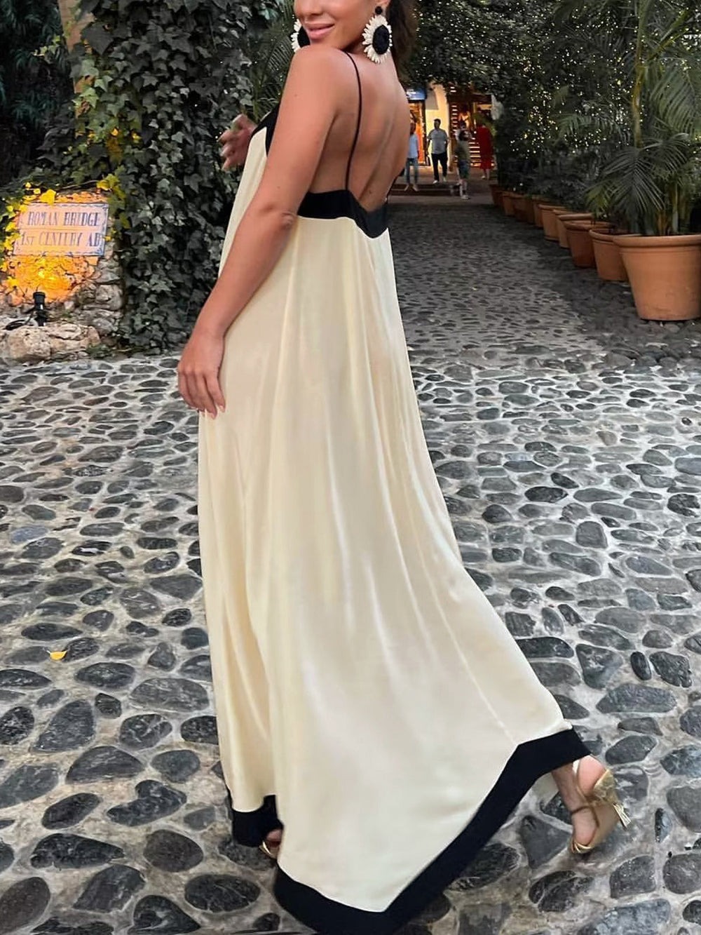 Sicily Old Money Aesthetics Slip Long Dress  Liora Lane Boutique Dresses