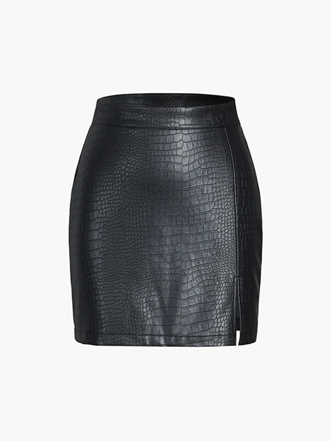 Faux Leather Textured Mini Skirt  Liora Lane Boutique Skirts Black / XL 29.00