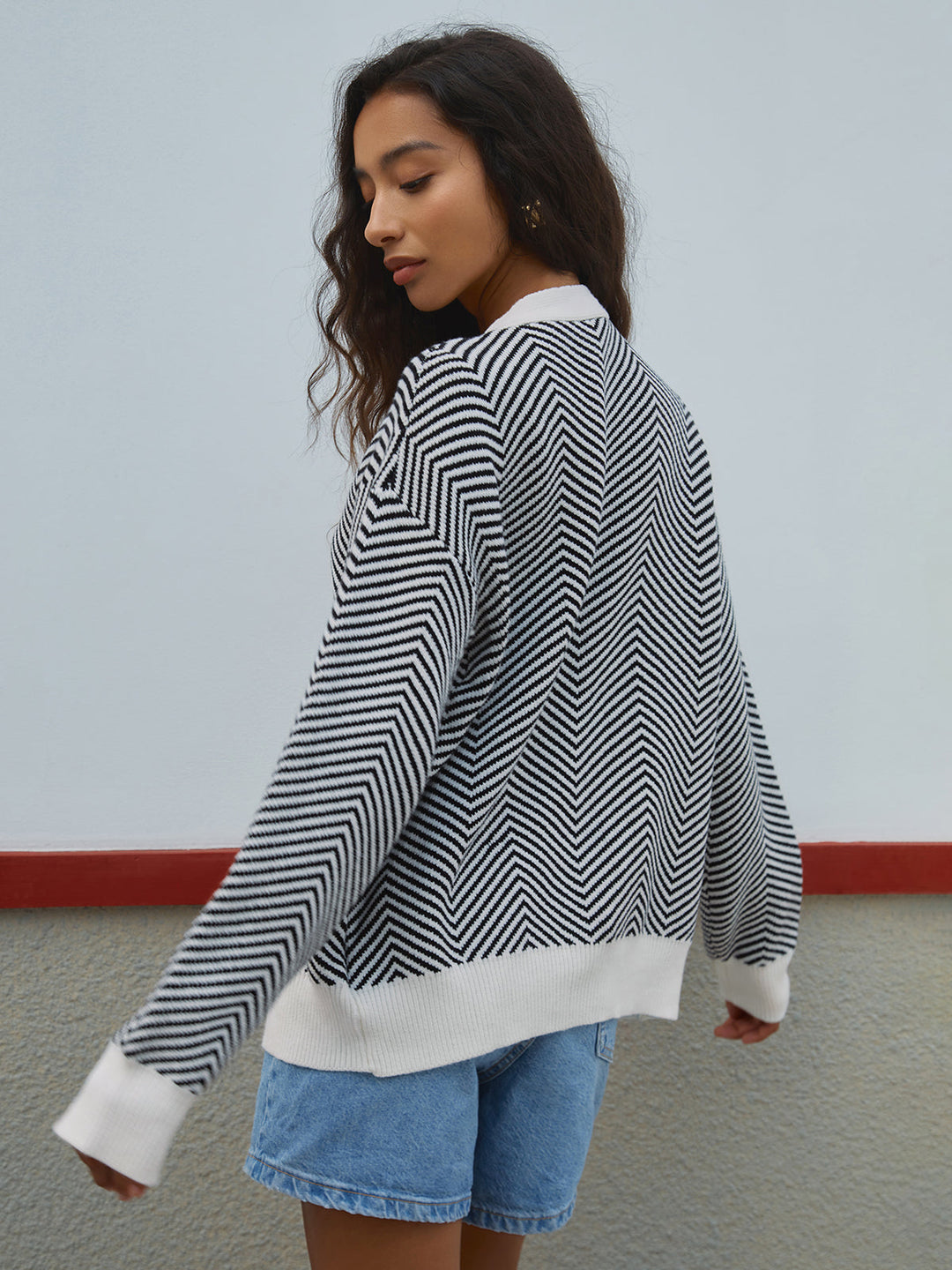 Oversized Herringbone Cardigan  Liora Lane Boutique Cardigans