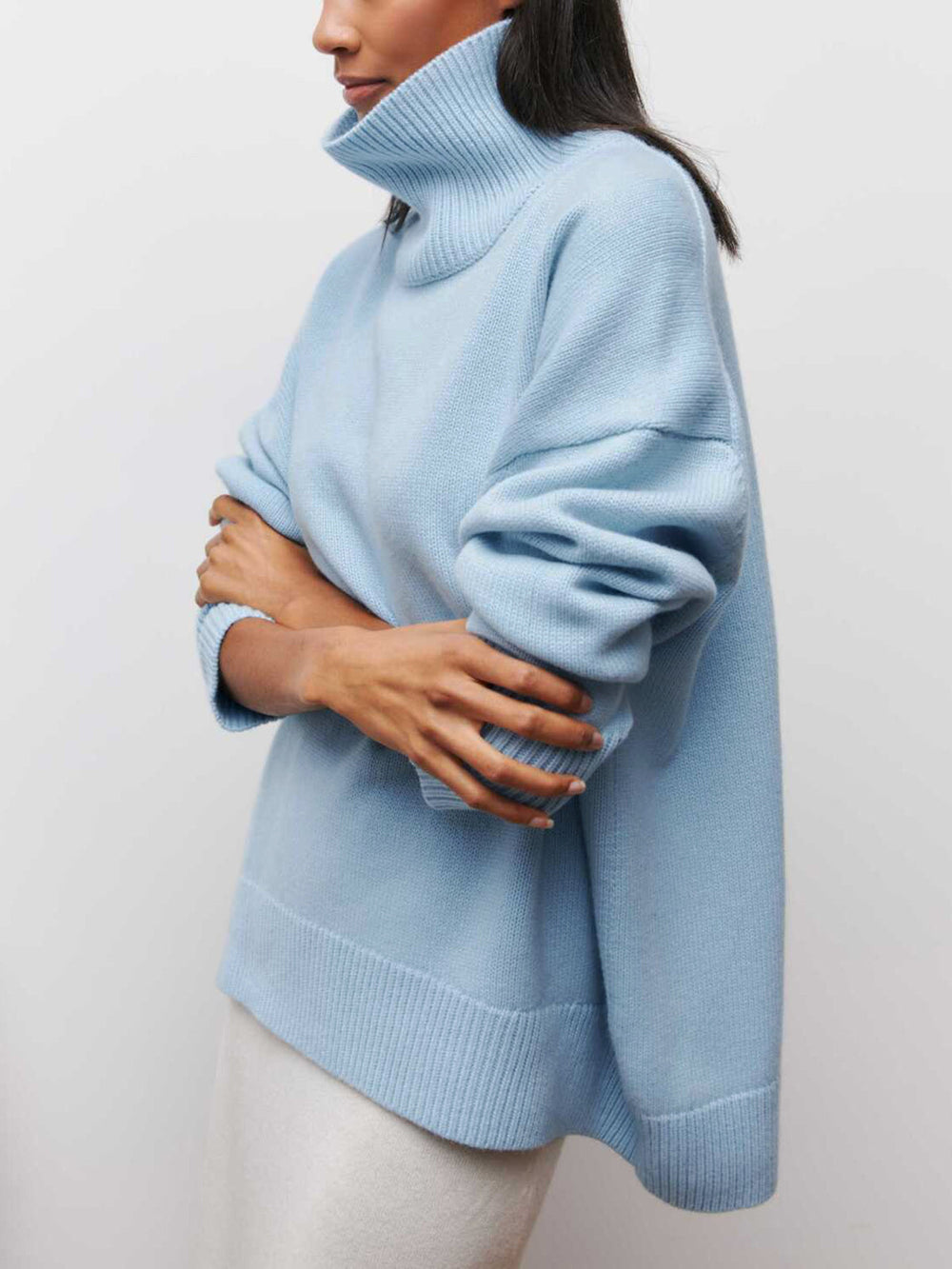 Cloudless Sky Turtleneck Oversized Sweater  Liora Lane Boutique Sweaters