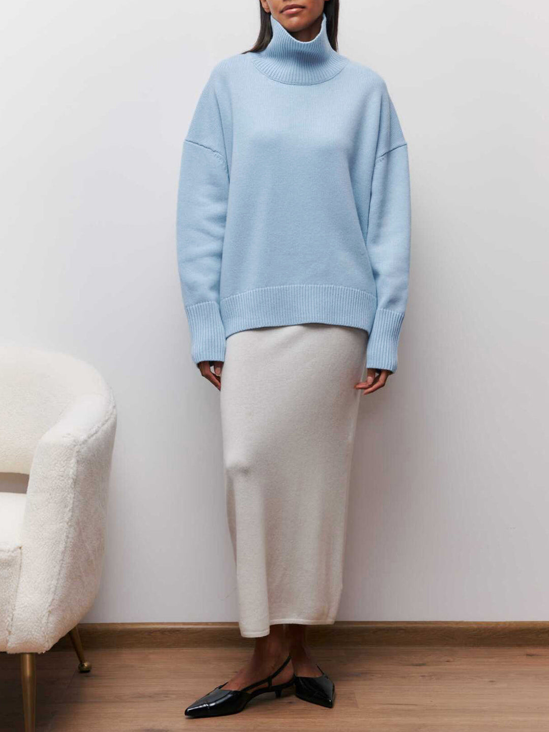 Cloudless Sky Turtleneck Oversized Sweater  Liora Lane Boutique Sweaters