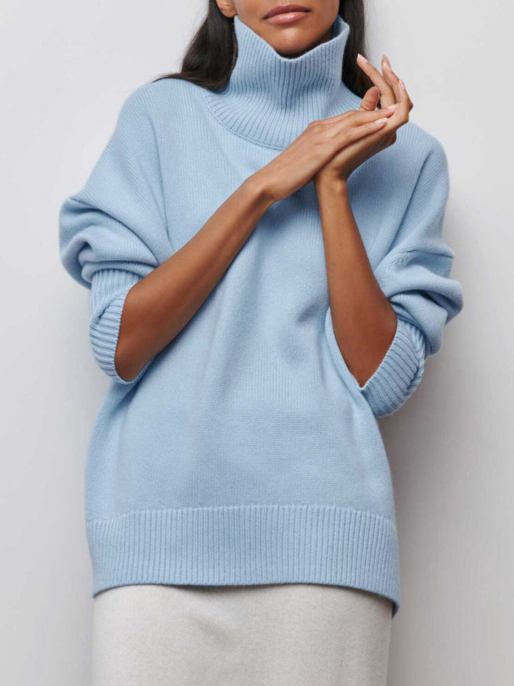 Cloudless Sky Turtleneck Oversized Sweater  Liora Lane Boutique Sweaters