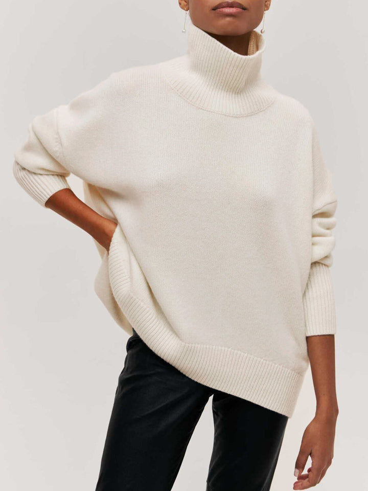 Cloudless Sky Turtleneck Oversized Sweater  Liora Lane Boutique Sweaters White / XL 48.00