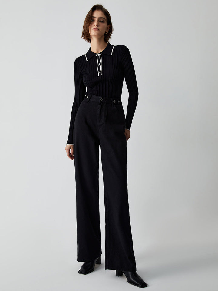 Old Money Aesthetics Polo Knit Top  Liora Lane Boutique Knit Tops