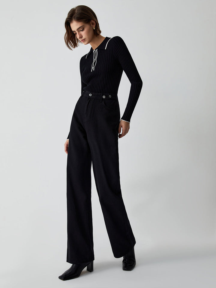 Old Money Aesthetics Polo Knit Top  Liora Lane Boutique Knit Tops