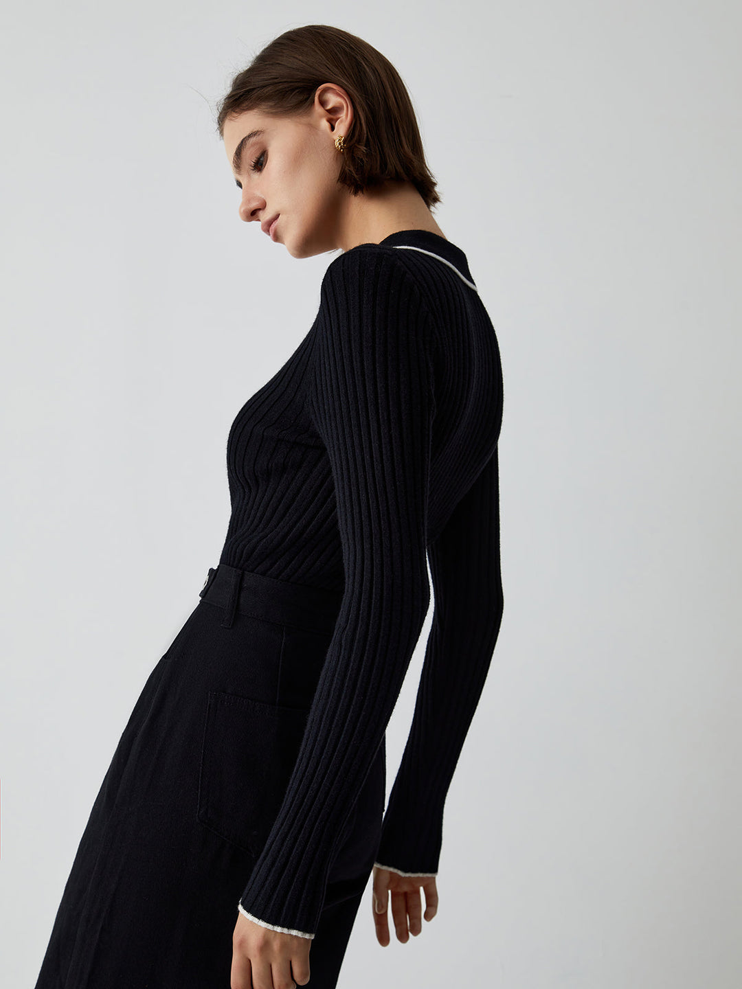 Old Money Aesthetics Polo Knit Top  Liora Lane Boutique Knit Tops