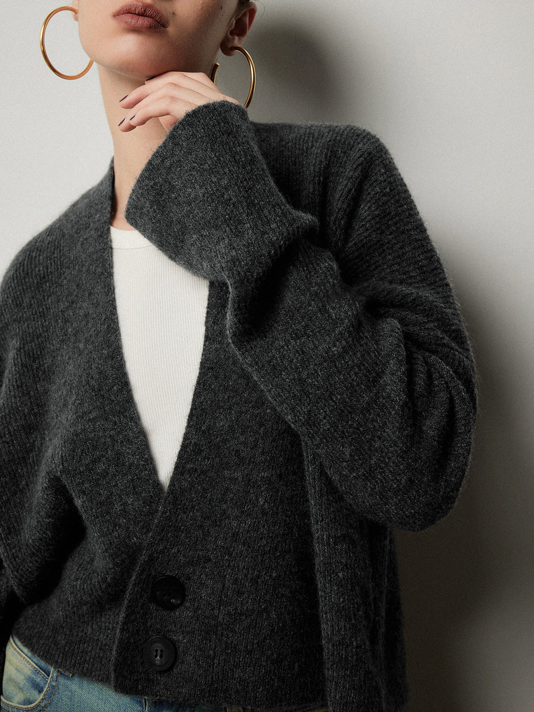 Buttoned Slouchy Cardigan  Liora Lane Boutique Cardigans