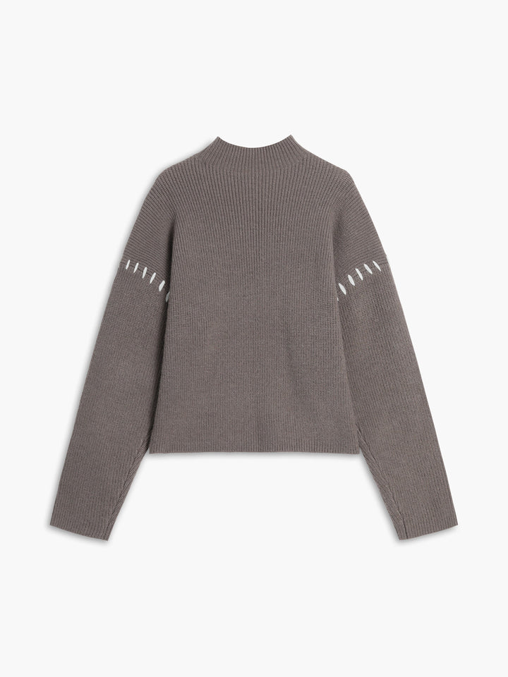 Shift The Focus Oversized Mock Neck Sweater  Liora Lane Boutique Sweaters