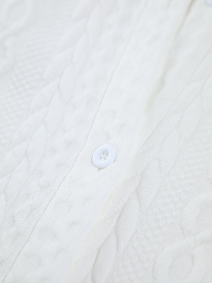 Cable Knit Oversized Shirt  Liora Lane Boutique Shirts