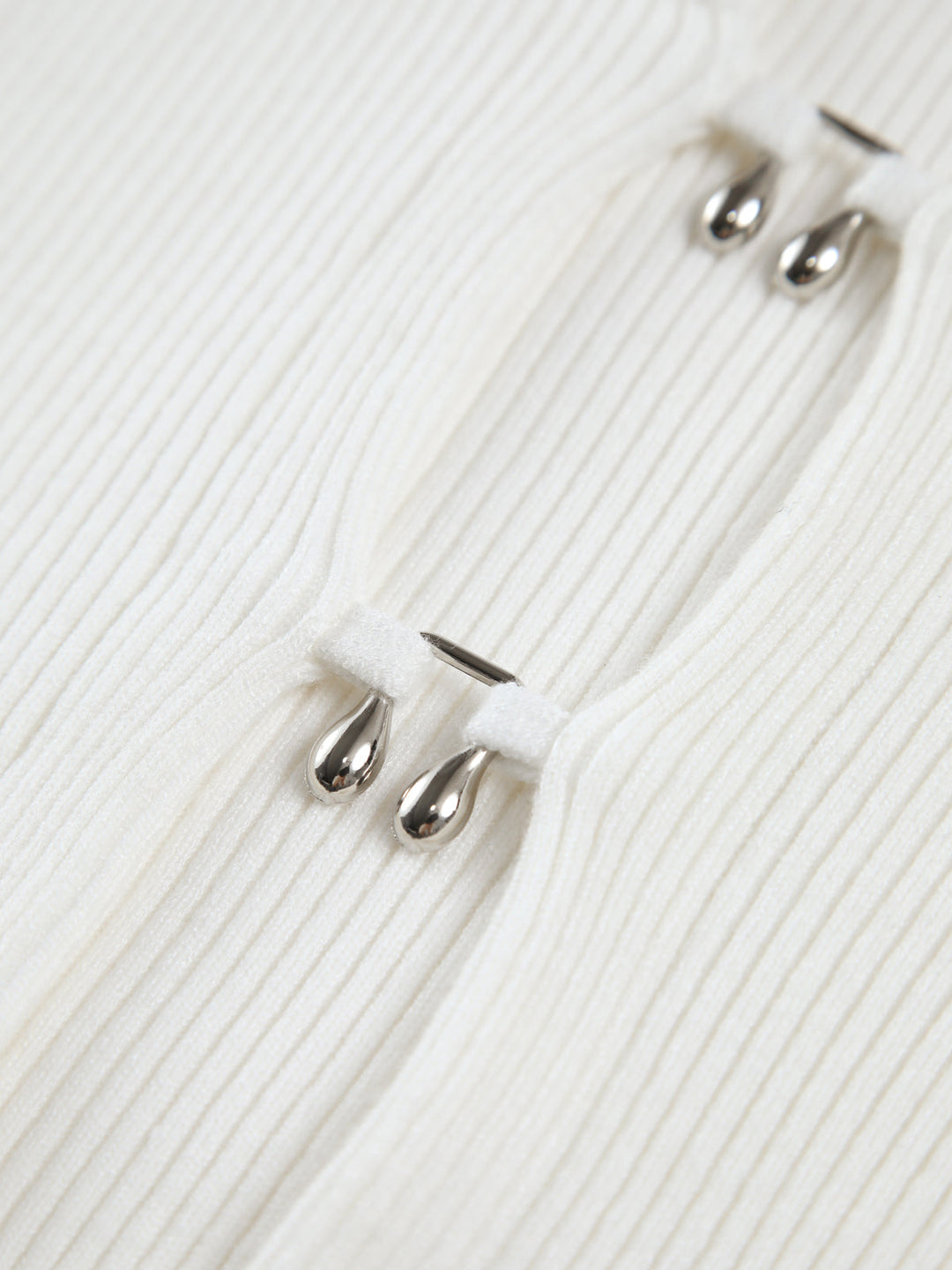 Cutout Split Beads Detail Ribbed Knit Top  Liora Lane Boutique Knit Tops