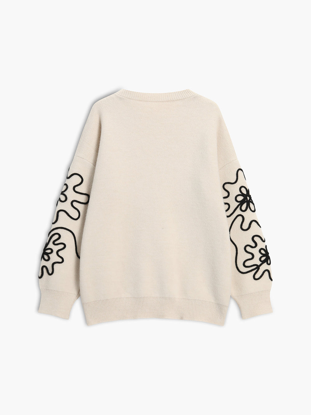 Knit Floral Oversized Sweater  Liora Lane Boutique Sweaters