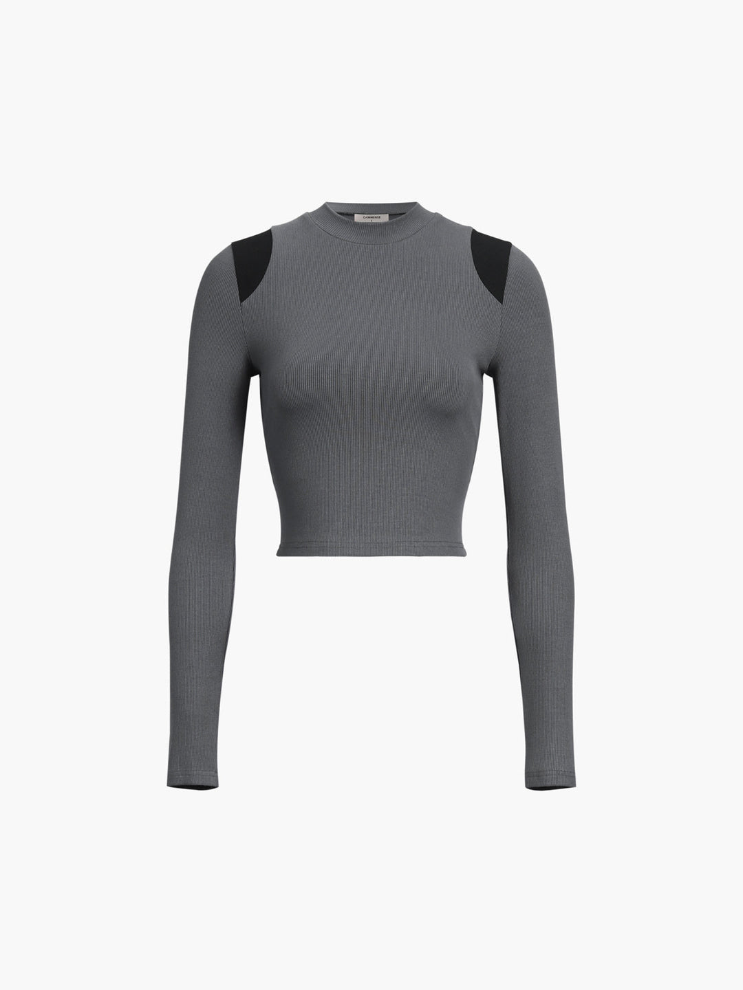 Shoulder Contrast Long Sleeve Shirt  Liora Lane Boutique T-Shirts Grey / XL 25.00