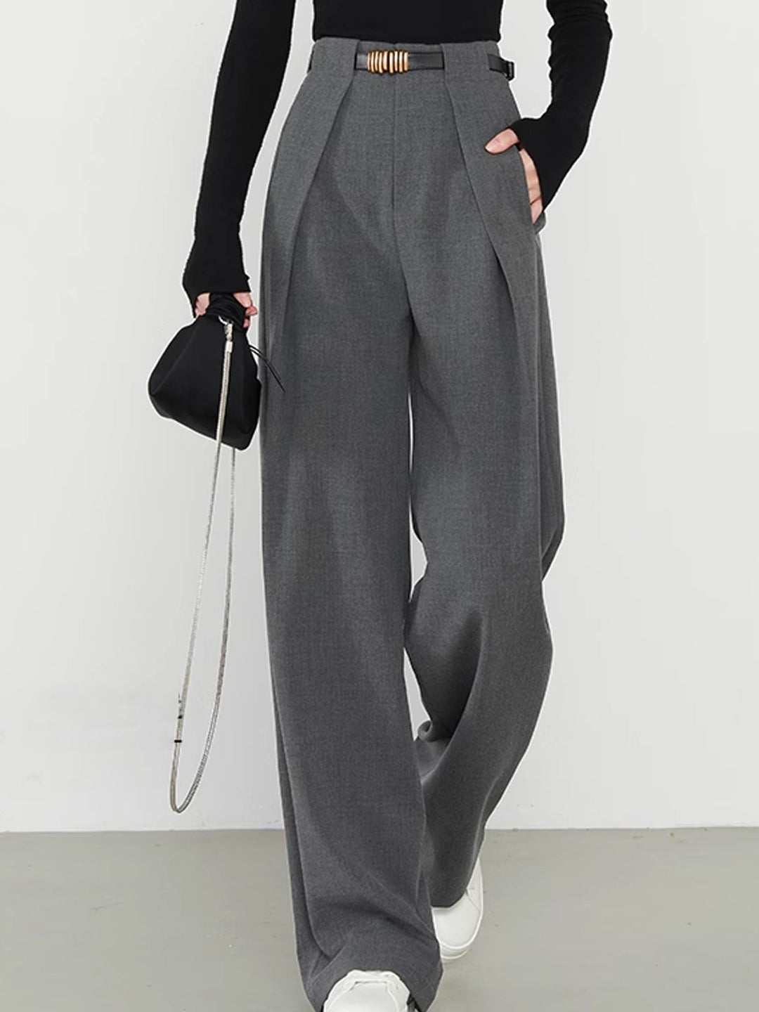 Plain Pockets Straight Pants  Liora Lane Boutique Pants