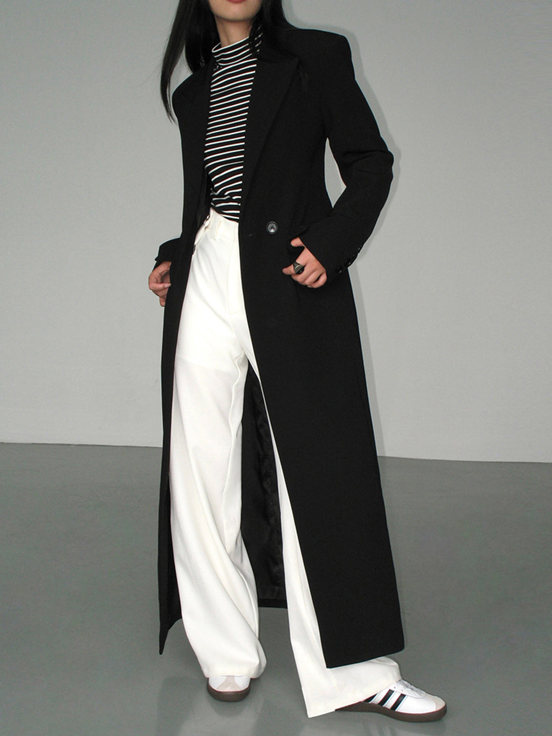 Collar Pocket Blazer Coat  Liora Lane Boutique Blazers Black / XL 202.00