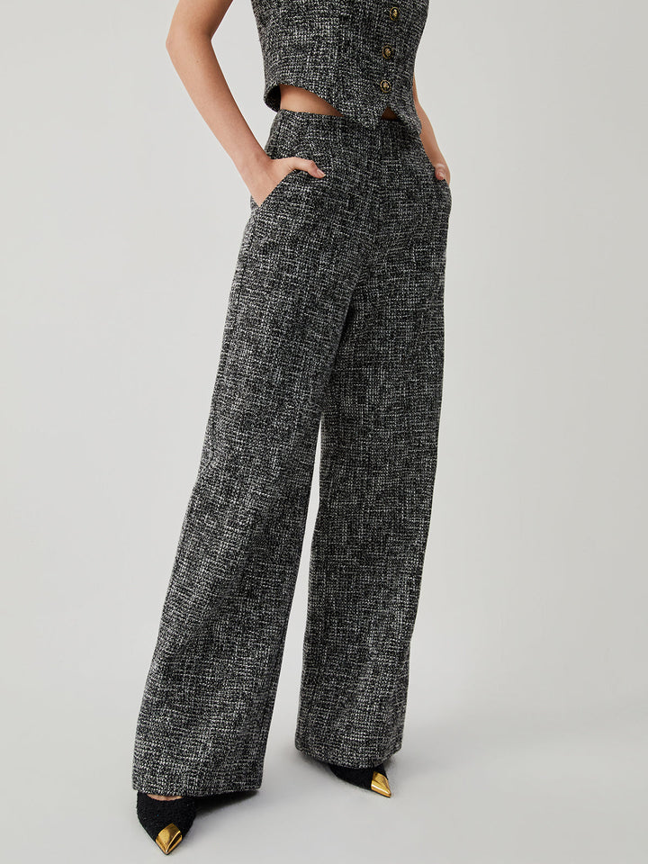 Old Money Tweed Straight Leg Pocket Pants  Liora Lane Boutique Pants