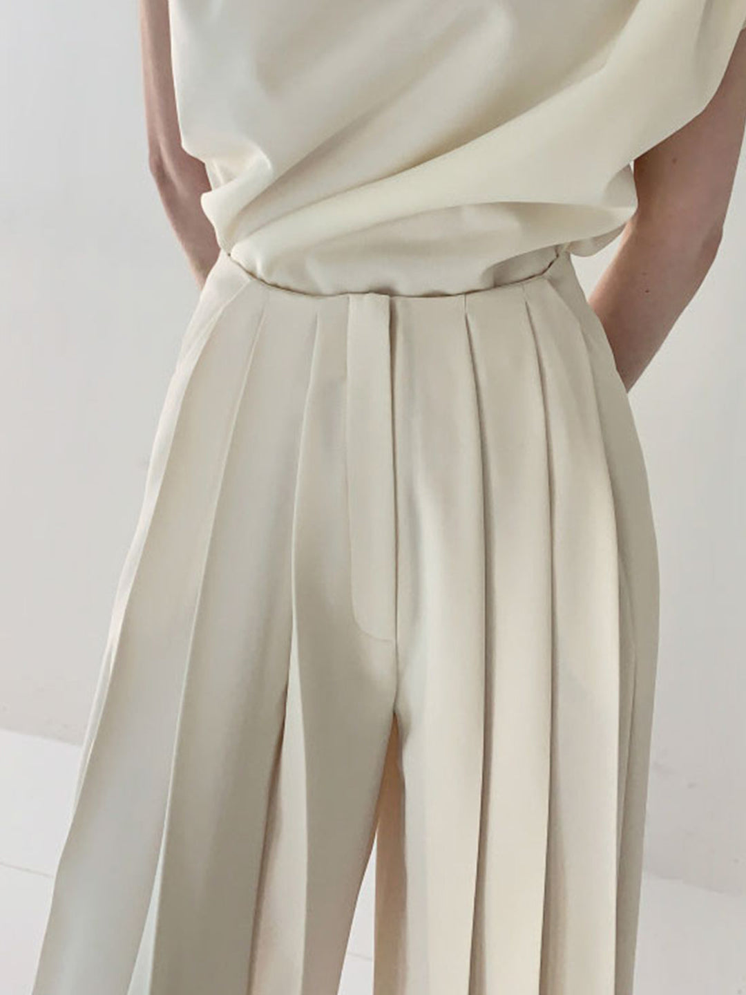 Pleated High Waist Wide Leg Pants  Liora Lane Boutique Pants