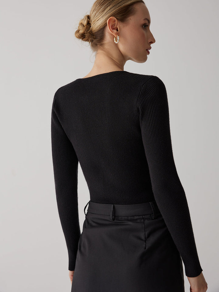 Patchwork Contrast Crew Neck Sweater  Liora Lane Boutique Sweaters