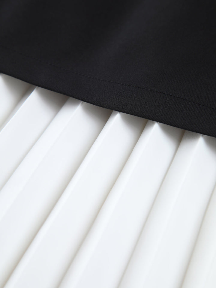 Two Tone Pleated Long Skirt  Liora Lane Boutique Skirts