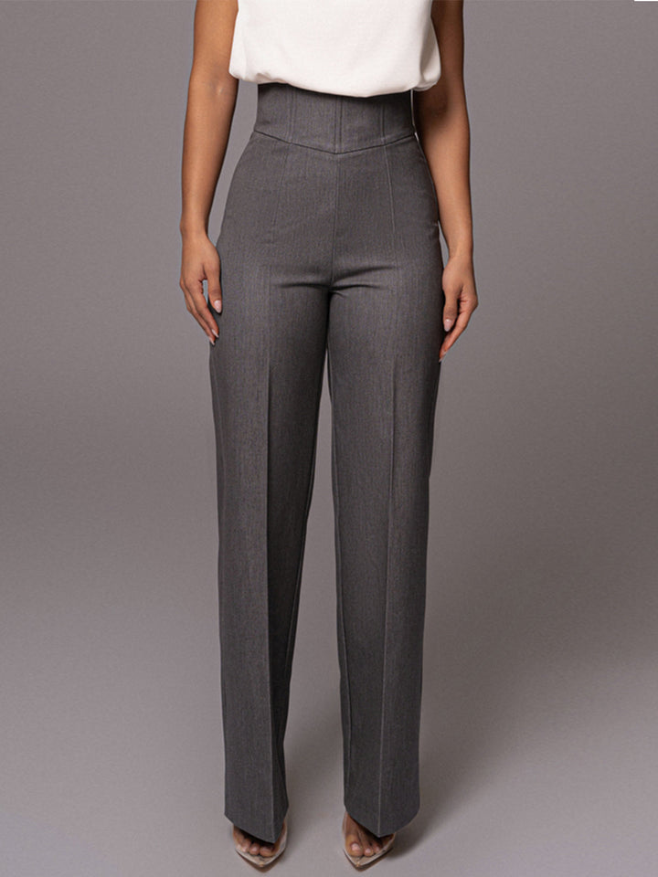 High Waistline Straight Leg Pants  Liora Lane Boutique Pants