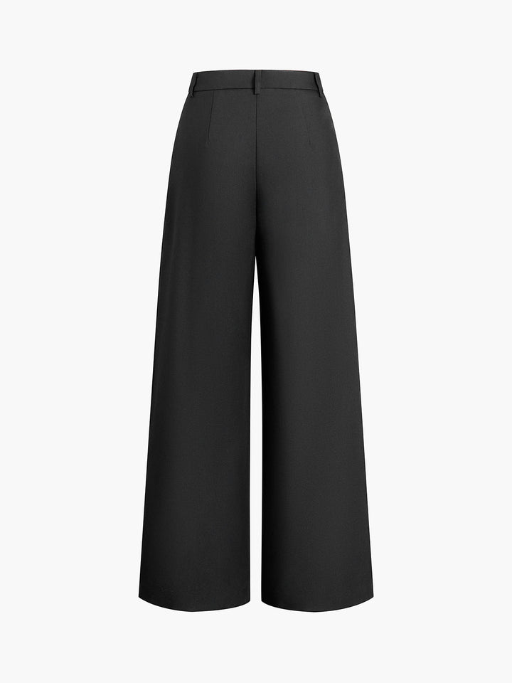 Solid Wide Leg Pants Without Belt  Liora Lane Boutique Pants