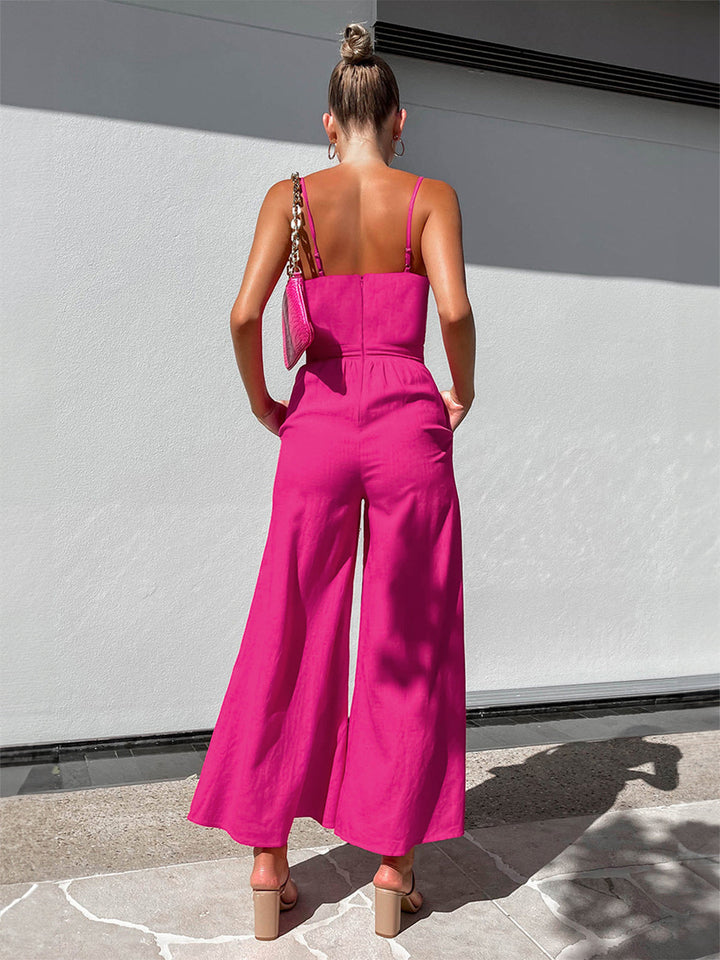 Cotton Twist Detail Jumpsuit  Liora Lane Boutique Jumpsuits