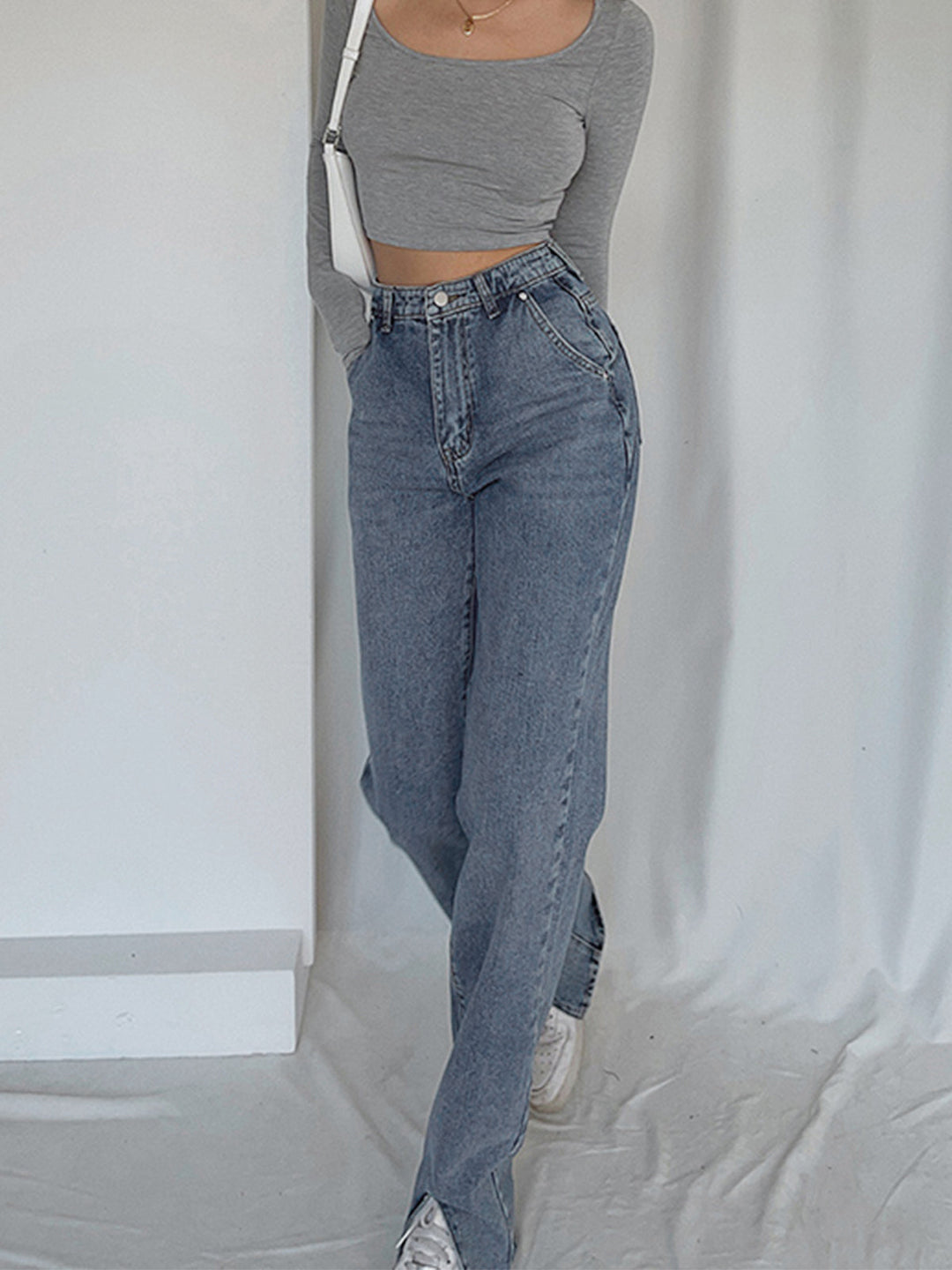 Classic Straight Leg Jeans  Liora Lane Boutique Jeans Blue / XL 52.00