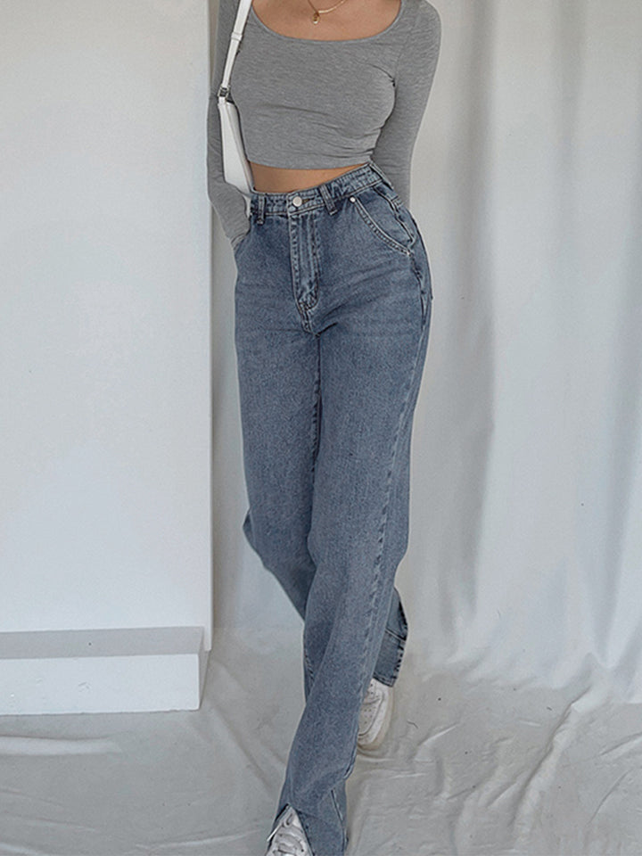 Classic Straight Leg Jeans  Liora Lane Boutique Jeans Blue / XL 52.00