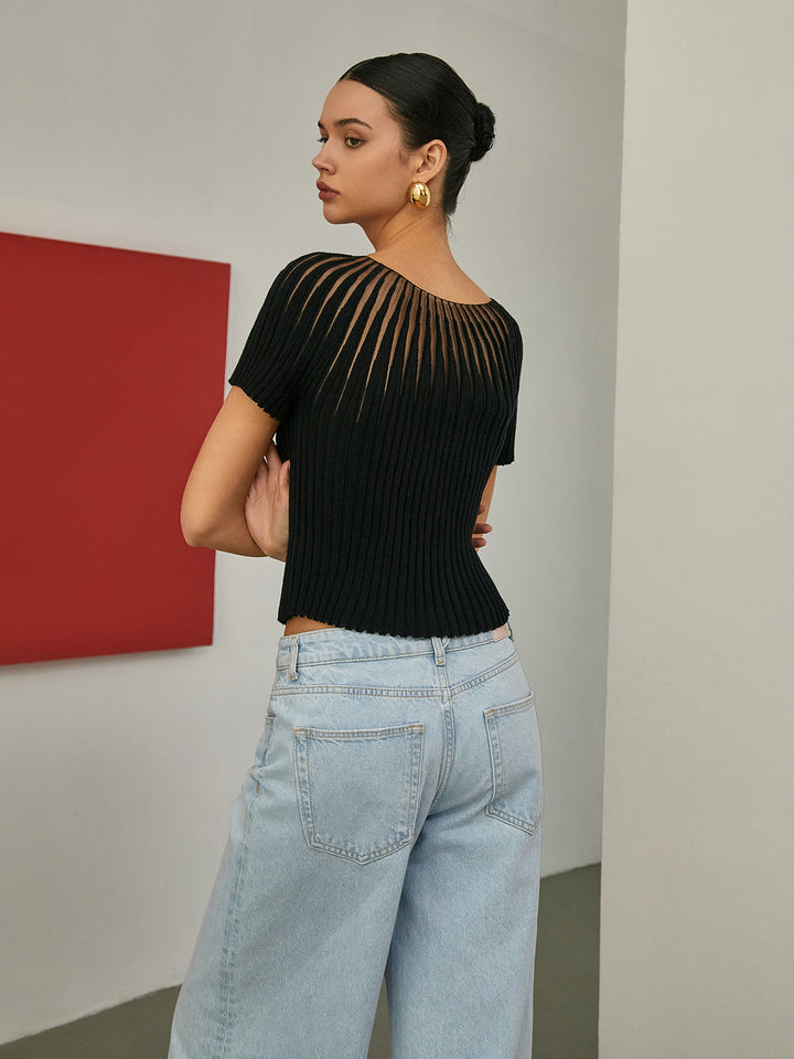 Plain Short Sleeve Knit Top  Liora Lane Boutique Knit Tops