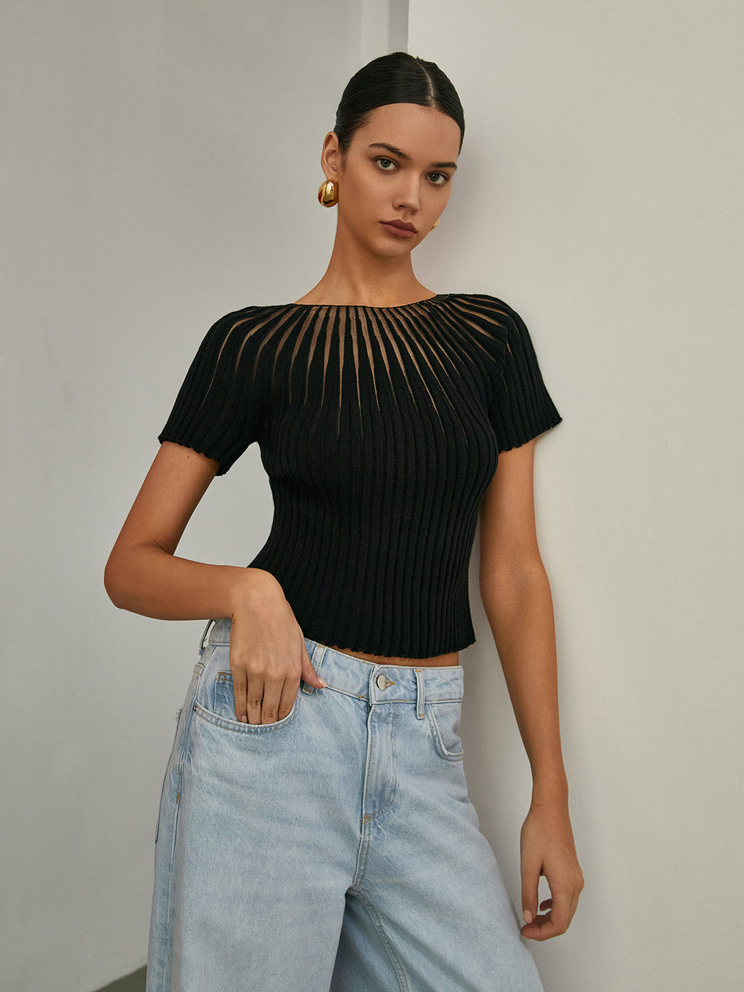 Plain Short Sleeve Knit Top  Liora Lane Boutique Knit Tops