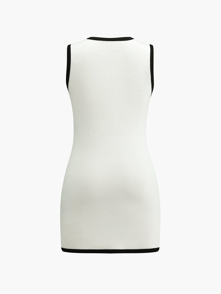 Multi Pocket Button Sleeveless Short Sweater Dress  Liora Lane Boutique Sweater Dresses