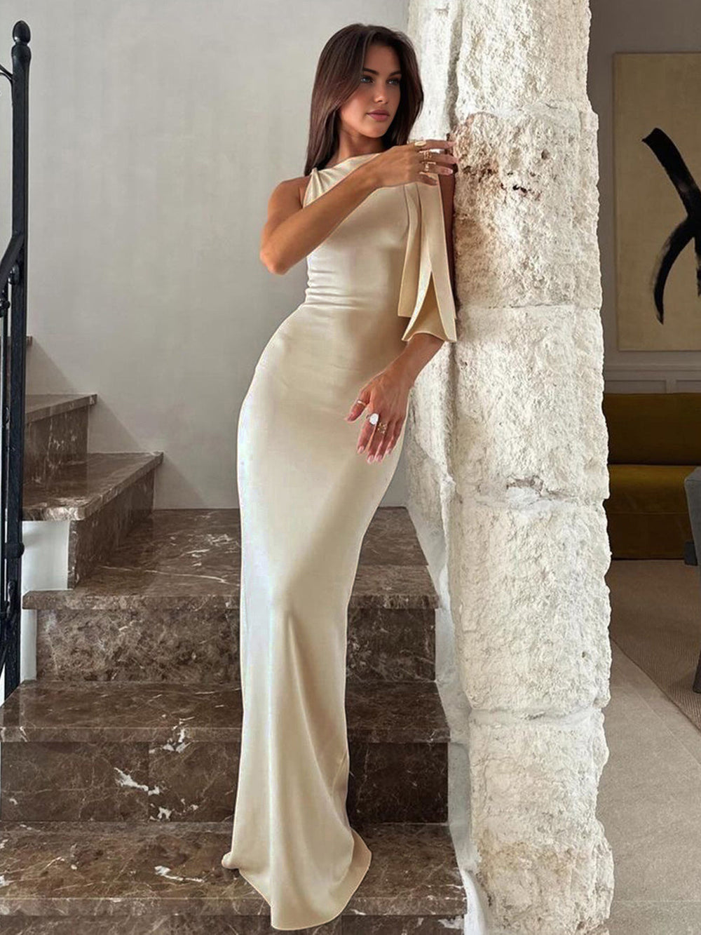 Beloved Knotted Sleeveless Long Dress  Liora Lane Boutique Dresses