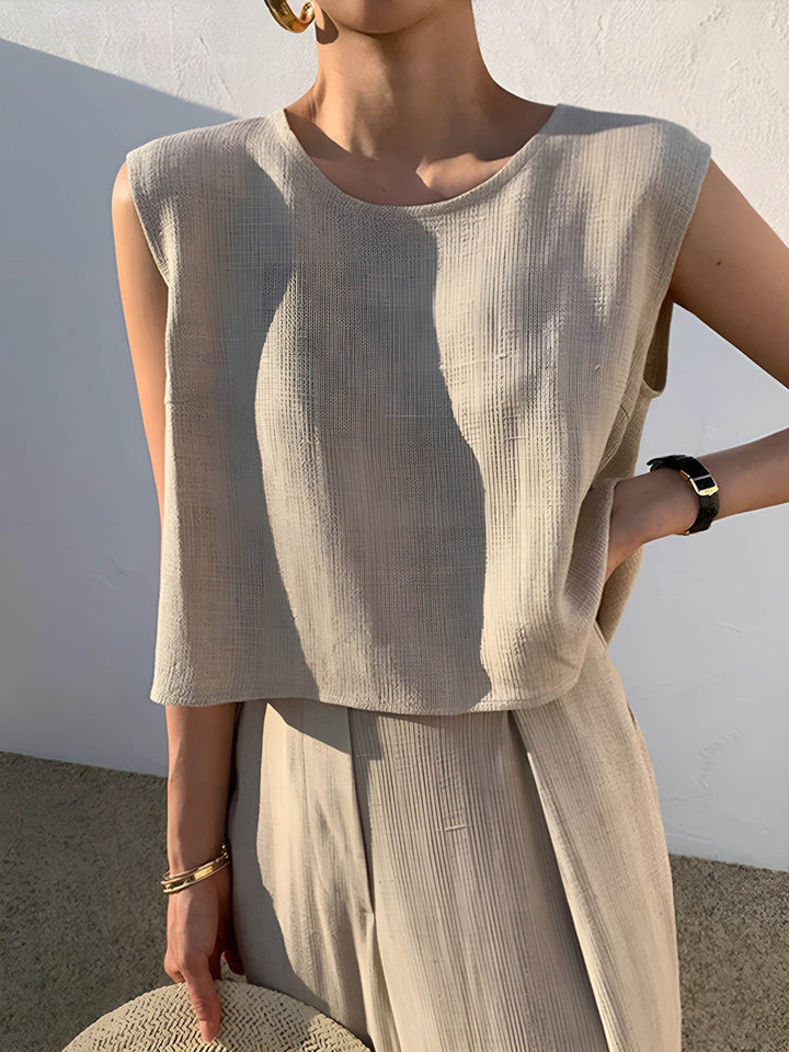 Linen Blends Casual Pants Set  Liora Lane Boutique Pant Sets
