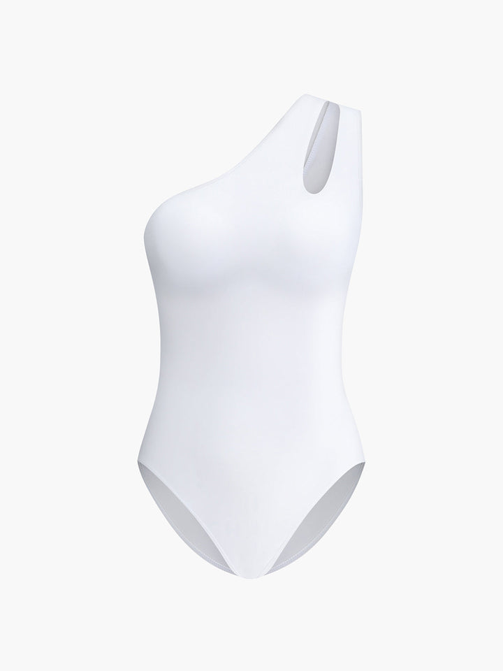 Asymmetrical Cutout One Piece Swimsuit  Liora Lane Boutique One-Pieces White / XS 97.99