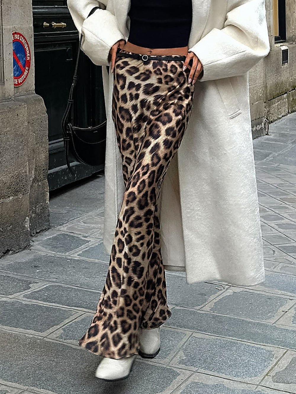 Leopard Print Slim Maxi Skirt  Liora Lane Boutique Skirts